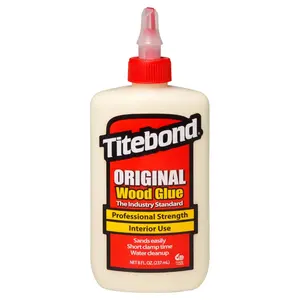 Titebond Original Wood Glue 5063, Industry Standard for Woodworking, Furniture Repair/Assembly, Construction, Home Repair or Modeling, 8 oz
