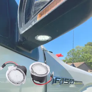 LED Side Mirror Puddle Lights Compatible with Ford F150 Explorer Edge Expedition Flex Taurus X Mirror Signal Lamp Indicator Replacement Car Accessories, Pack of 2