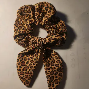 Leopard Print Scrunchie - Soft Fabric Hair Accessory for Stylish Looks