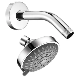 5-Mode High Pressure Shower Head High Flow Fixed Showerheads, Bathroom Rain Showerhead Replacement for Low Water Pressure