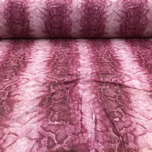 PowerNet Stretch Mesh Nylon Spandex Sheer Printed Snake Skin Burgundy Z502