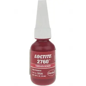 Loctite Red High-Strength Liquid Threadlocker (Series 2760, 10 mL Bottle, Part No. 303441) - 24 hr Full Cure Time Threadlocking Solution for Home Improvement Supplies