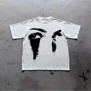 Vintage Portrait Graphic Print Cotton Casual T-Shirt Unisex Y2k Style Ideal Gift for Men and Women