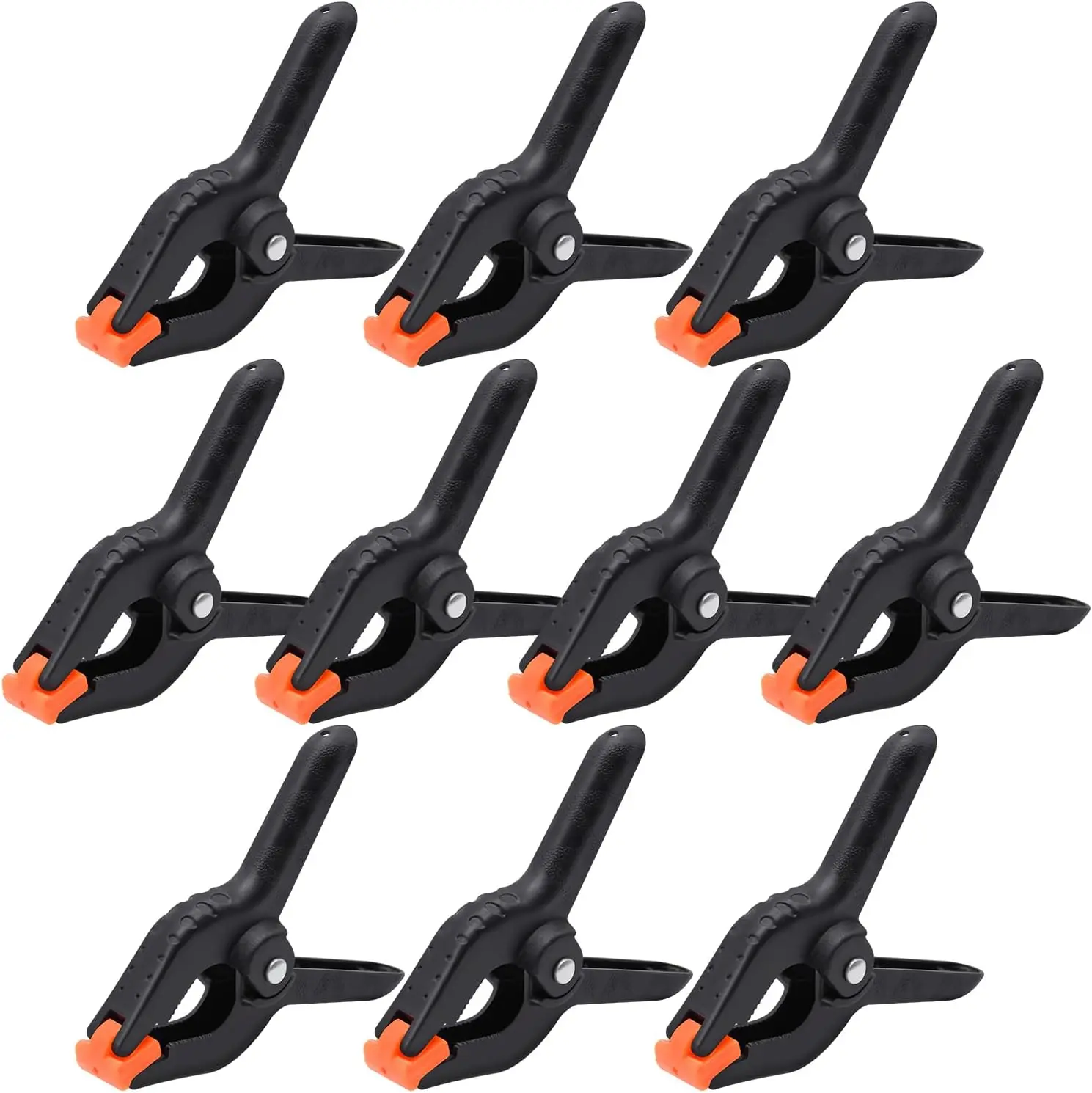 10 Packs of 3.5 inch Professional Plastic Small Spring Clamps Heavy Duty for Crafts and Backdrop Clips Clamps for Backdrop Stand,Photography