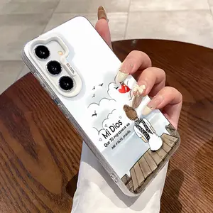 Heavenly Hope Patterned Phone Case for Samsung Galaxy S24 Plus S25 Ultra S23 Ultra S22+ Shockproof Anti-Scratch Durable PC Back Protective Cover Cellphone Protective