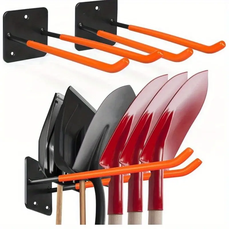 Garage Storage Hook for Garden Tools, Wall Mounted Organizer, Wall Mountable, Shovel & Rake Hanger, Hangable, Yard Tool Rack, Essential Garage Supplies