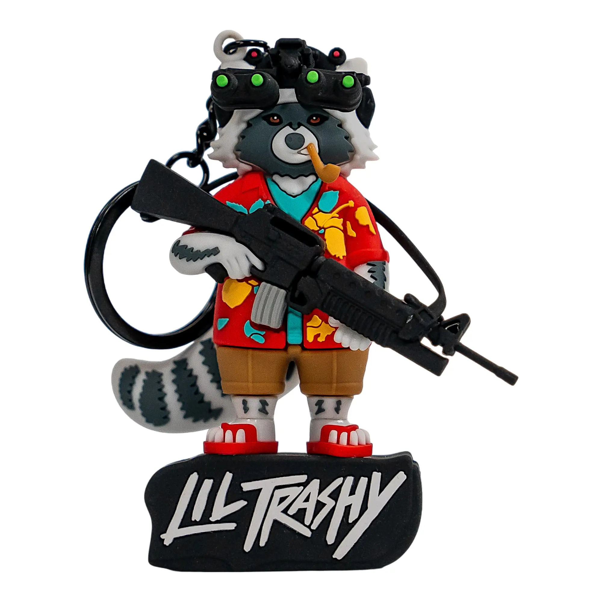 COMBAT IRON Unisex Tactical PVC Gift Keychain - 1-Piece Animal Theme 3D Detailing Figurine Design with Durable Hook