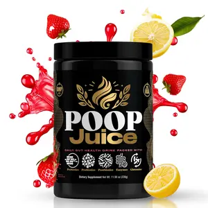 Poop Juice Gut Health Supplement – Prebiotics, Probiotics, Digestive Enzymes, 6g Soluble Fiber for Bloating, Constipation & Digestive Support