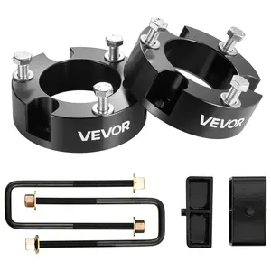 VEVOR 3 Inch Front and 2 Inch Rear Leveling Lift Kit for 2005-2021, 2022, 2023 Toyota Tacoma 2WD/4WD, Chassis Level Kit with 2 Front Strut Spacers, 2 Rear Lift Blocks, 4 U-Bolts, Suspension Level Kit
