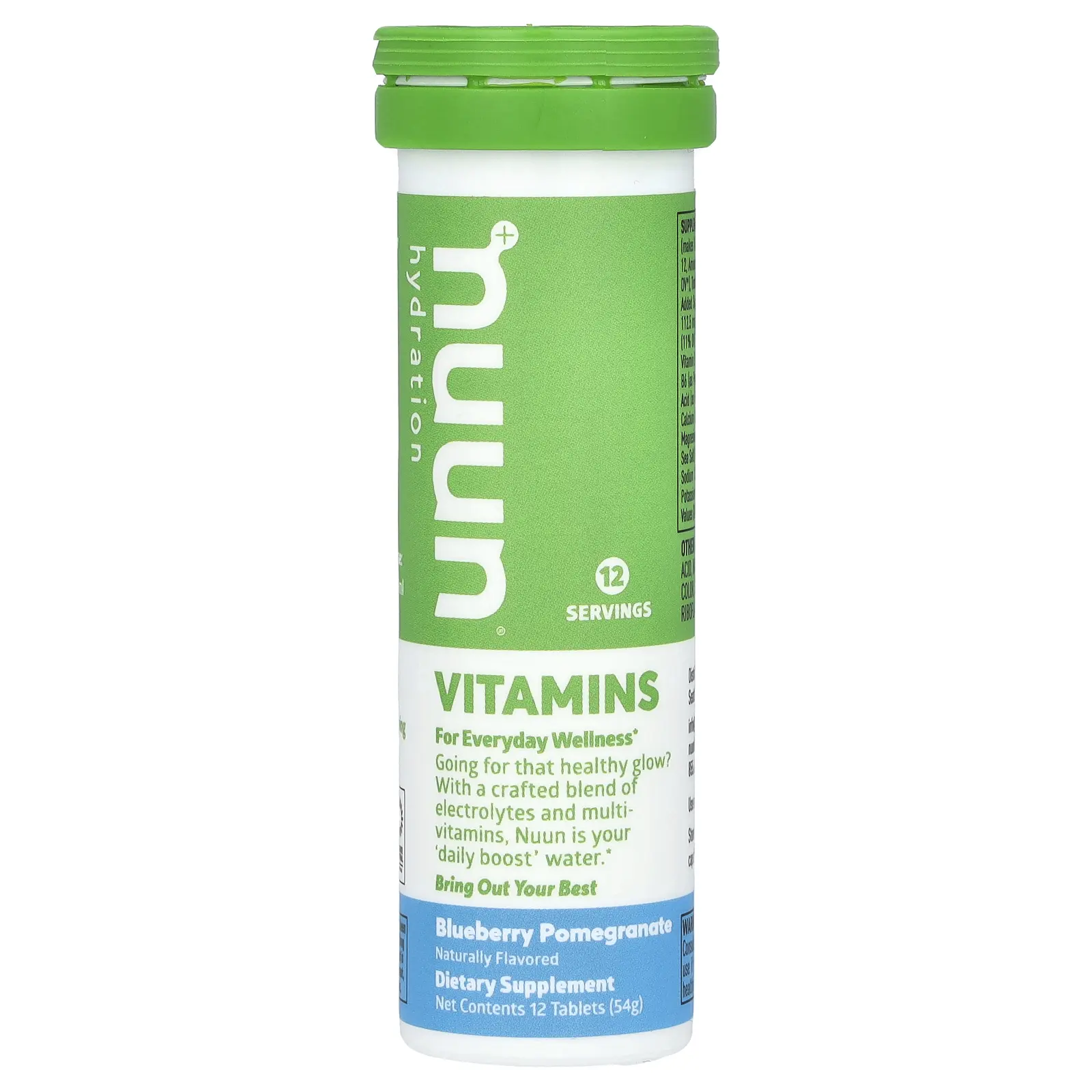 Nuun Hydration, Vitamins, Blueberry Pomegranate, 12 Tablets
