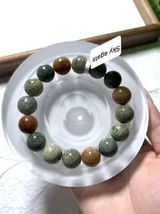【Sky agate】Sky agate bracelet protect your energy symbolic jewelry gift for friends, spiritual Happiness & Good Luck
