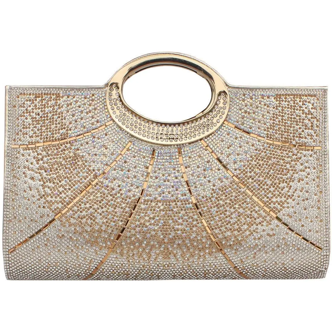 GESU Clutch Purses for Women Rhinestone Evening Bag Wedding Party Cocktail Purses Handbags.