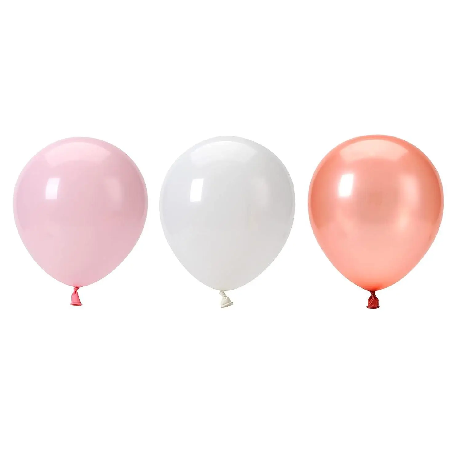 Pink White Rose-Gold Small Balloons - 5 Inch 60Pcs Round Latex Balloon Gender Reveal Birthday Graduation Wedding Engagement Baby Bridal Shower Party Decorations