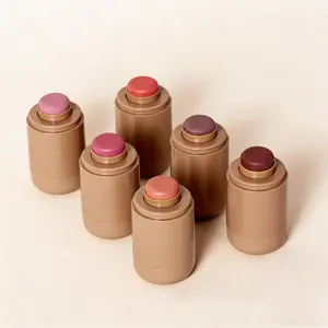 Cream Blush stick, Natural-Looking Matte Finish Makeup Blush stick, Hydrating Long Lasting Lightweight Blendable Blush for cheeks Cosmetic Glossy