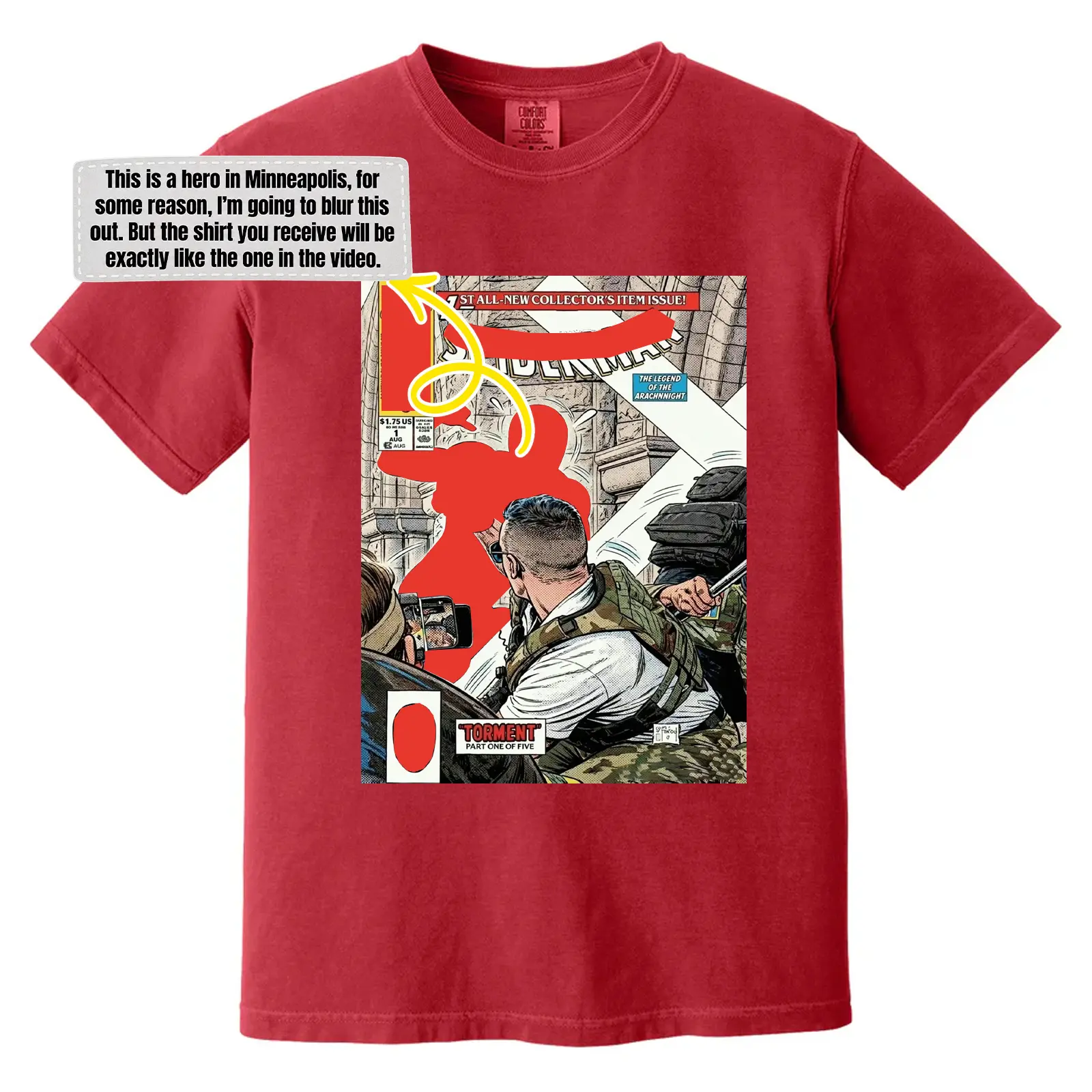 SP Jake Lang Comfort Color Graphic Printed Tee Ring-Spun Cotton Soft-Washed T-Shirt Trendy Tops Perfect Gift