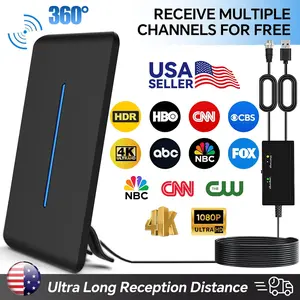 2026 TV Antenna for Smart TV Indoor, 4K Ultra HD TV Antenna - Long Range Reception with Amplifier Signal Booster, Multi-Scene Indoor/Outdoor Use, Easy Setup & No Monthly Fees