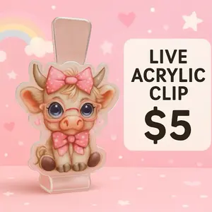 Acrylic clip for paper   demo above