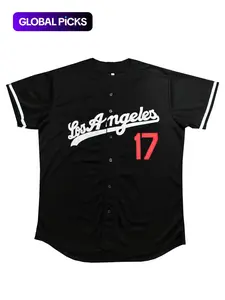 Men's Los Angeles #17 Baseball Jersey, Casual Sporty Short Sleeve T-Shirt, Available in 4 Colors, Daily Wear Sportswear
