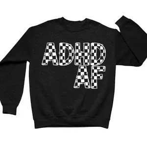 ADHD AF Crewneck Sweatshirt - Lyndseydotw Merch