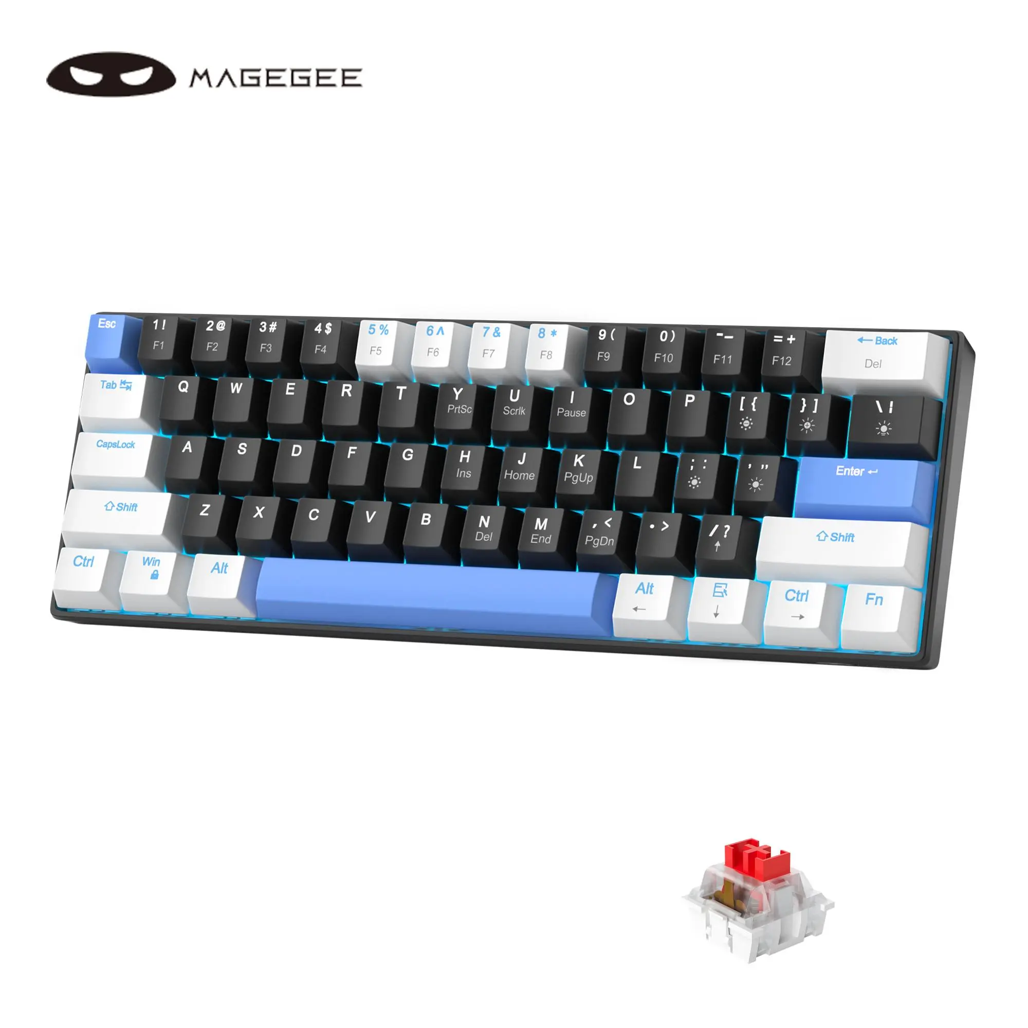 White Black Blue 【Red Switch】