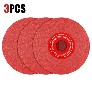 LOZLIN 3PCS 4.5" Diamond Saw Blades - 22.23mm Arbor for Cutting, Grinding & 45° Chamfering | Tile, Marble, Stone Cutting Tools Sanding Disc