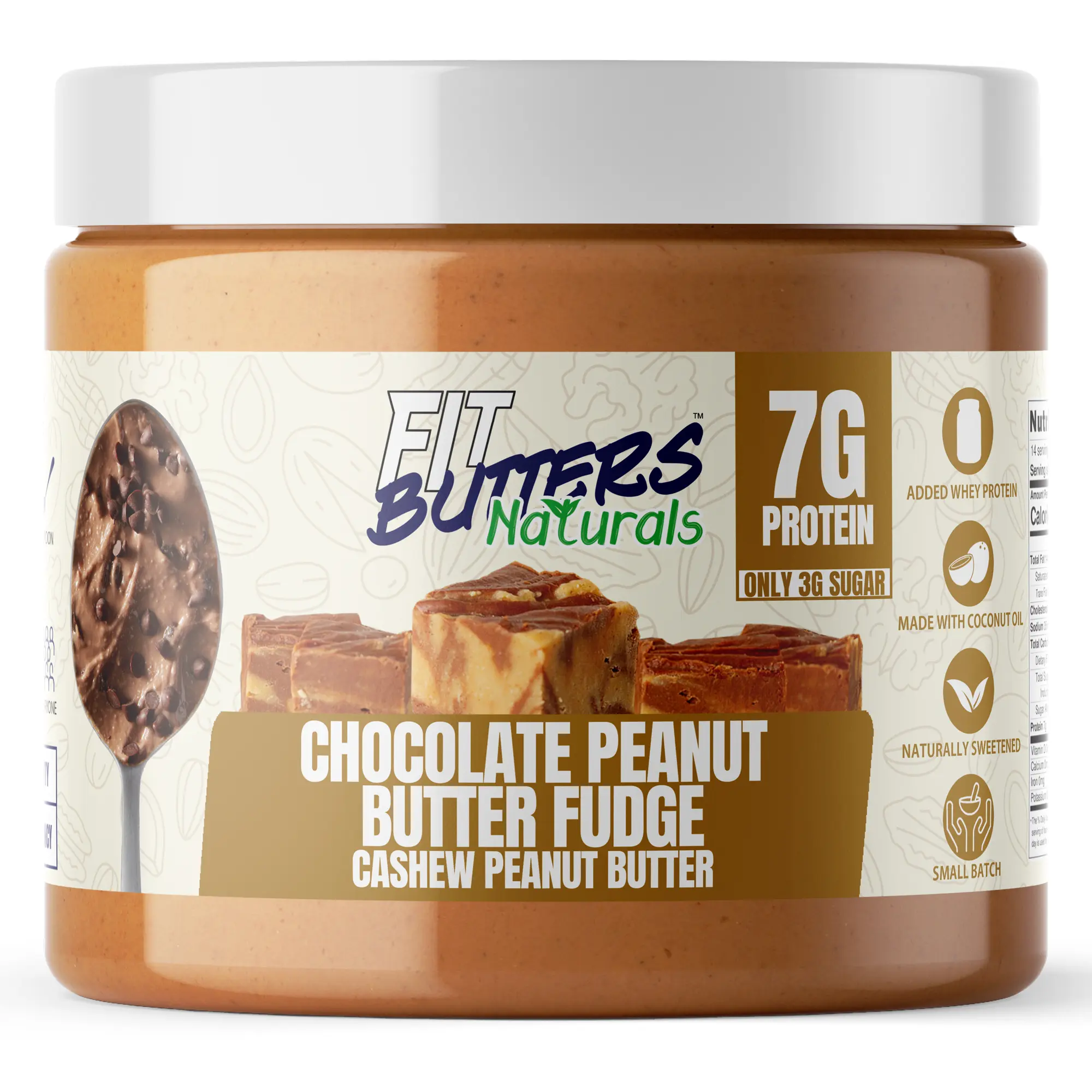 Fit Butters Naturals Chocolate Peanut Butter Fudge Cashew Peanut Butter