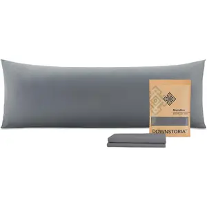 Body Pillow Pillowcase, Ultra Soft Microfiber Long Pillow Cover, Envelope Closure Large Pillow Cases 20x54 inch (Dark Gray)