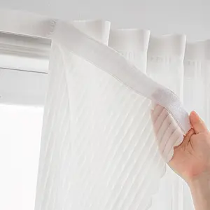 Japanese Style Vertical Blinds Self-Adhesive Sheer Curtain, Suitable for Living Room Bedroom, Portable No Drilling Venetian Blind