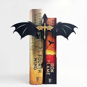 4th Wing Inspired Dragon Bookshelf Display Decor, Fantasy Romance Merch, Book Accessories Merchandise, Gifts for Bookish Book Lovers Library (8.5'' x 6.8'')