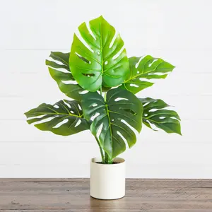 20" Artificial Swiss Monstera Plant