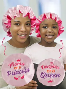 Mommy & Baby Satin Sleep Cap Set, Parent-Child Sleeping Hat, Nighttime Sleep Headwear, Comfortable Hair Accessory, Christmas Gift, Bonnets For Sleeping