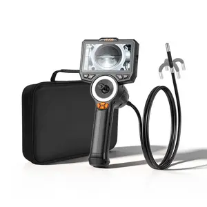 【DealsForYouDays】VEVOR 4-Way Articulating Endoscope with Light, True 1080P HD Industrial Borescope Inspection Camera with Articulated Probe, Flexible Snake Scope Cam for Wall Automotive Engine Inspect-4.9FT, Endoscope Borescope