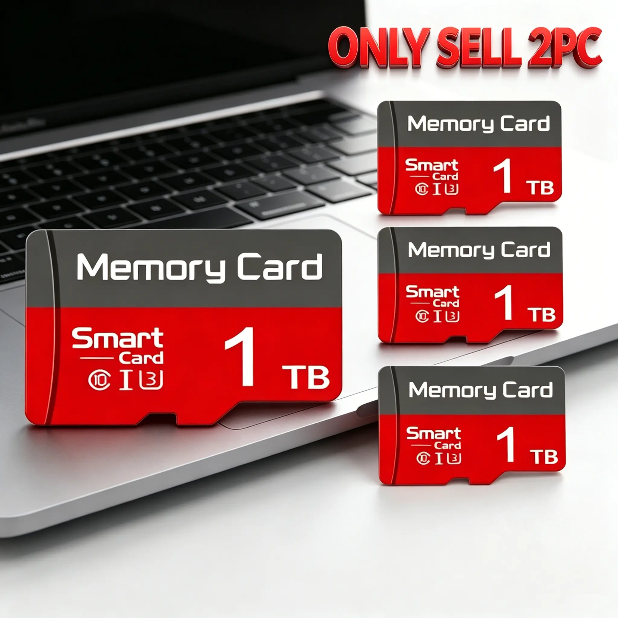 Durable Micro TF SD Cards for surveillance cameras, 2 PCS Micro SD Card with adapter for car audio, 1TB Microsdxc Card for mobile phones, sd memory card & sd card storing files on PC and dash cams