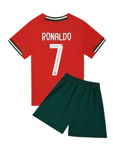 Breathable Sports Set, Boys Girls Short Sleeve Tie Dye, RONALDO Christmas Gift, Casual Training Wear, Sports Clothing, Football Jersey Kit