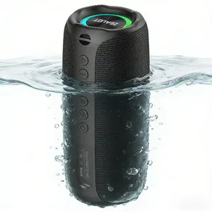 ZEALOT Bluetooth Speaker with BT5.4 Tech, IPX5 Waterproof Protection, 20W HIFI Stereo & Bass, 3600mAh Long Playtime, RGB Lights & TF/USB/AUX for Camping, Beach & Home Use.