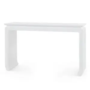 Lacquered Heavy Linen Elina Console Table