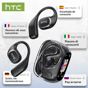 HTC NE11 Translator Earbuds Real-Time, Language Translator Earbuds for 134 Languages Translation Device with APP & Charging Base for Travel Business Meetings