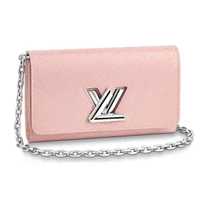 Pre-owned Louis Vuitton leather Crossbody Bags twist Chain Wallet EPI chain bag handheld crossbody shoulder bag