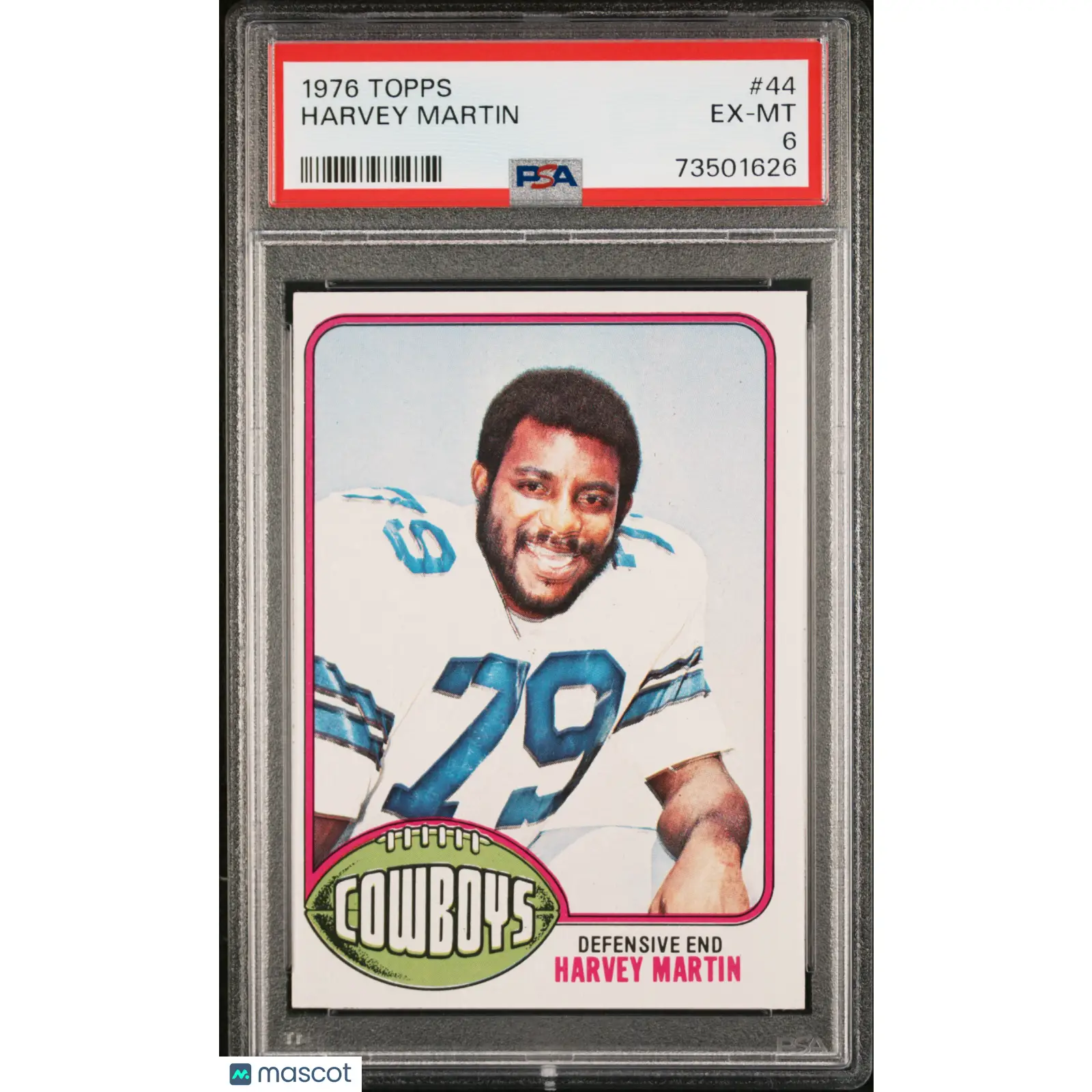 Harvey Martin PSA 1976 Topps Football #44 6 73501626