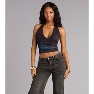 Electric Instinct Abstract Crop Top