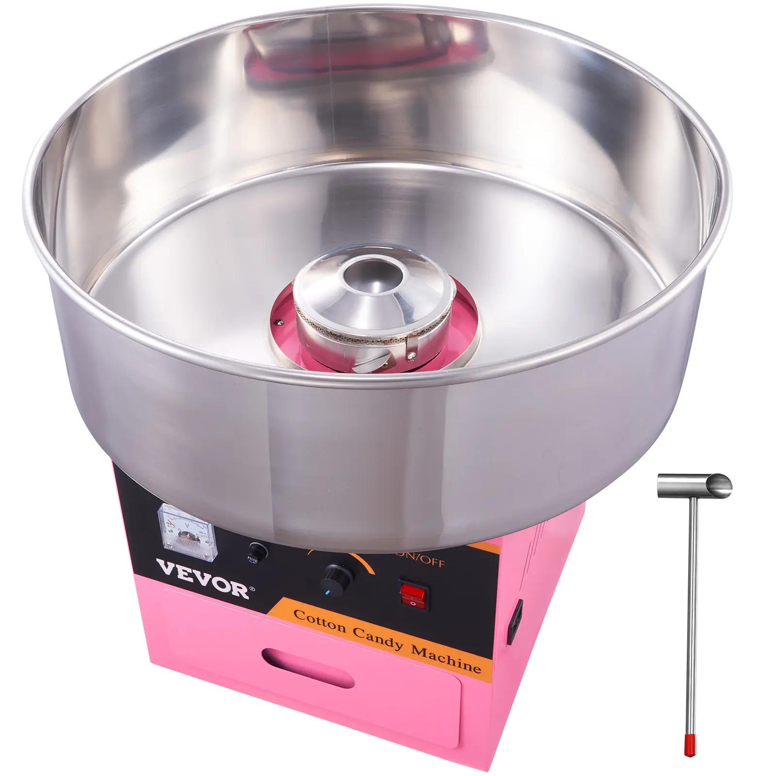 【Summerfinds】VEVOR Electric Cotton Candy Machine 1000W Candy Floss MakerCommercial Cotton Candy Machine with Stainless Steel BowlSugar Scoopand DrawerPerfect for Home Kids BirthdayFamily Party Pink,home essentials