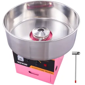 VEVOR Electric Cotton Candy Machine,  1000W Candy Floss Maker, Commercial Cotton Candy Machine with Stainless Steel Bowl, Sugar Scoop, and Drawer, Perfect for Home Kids Birthday, Family Party Pink