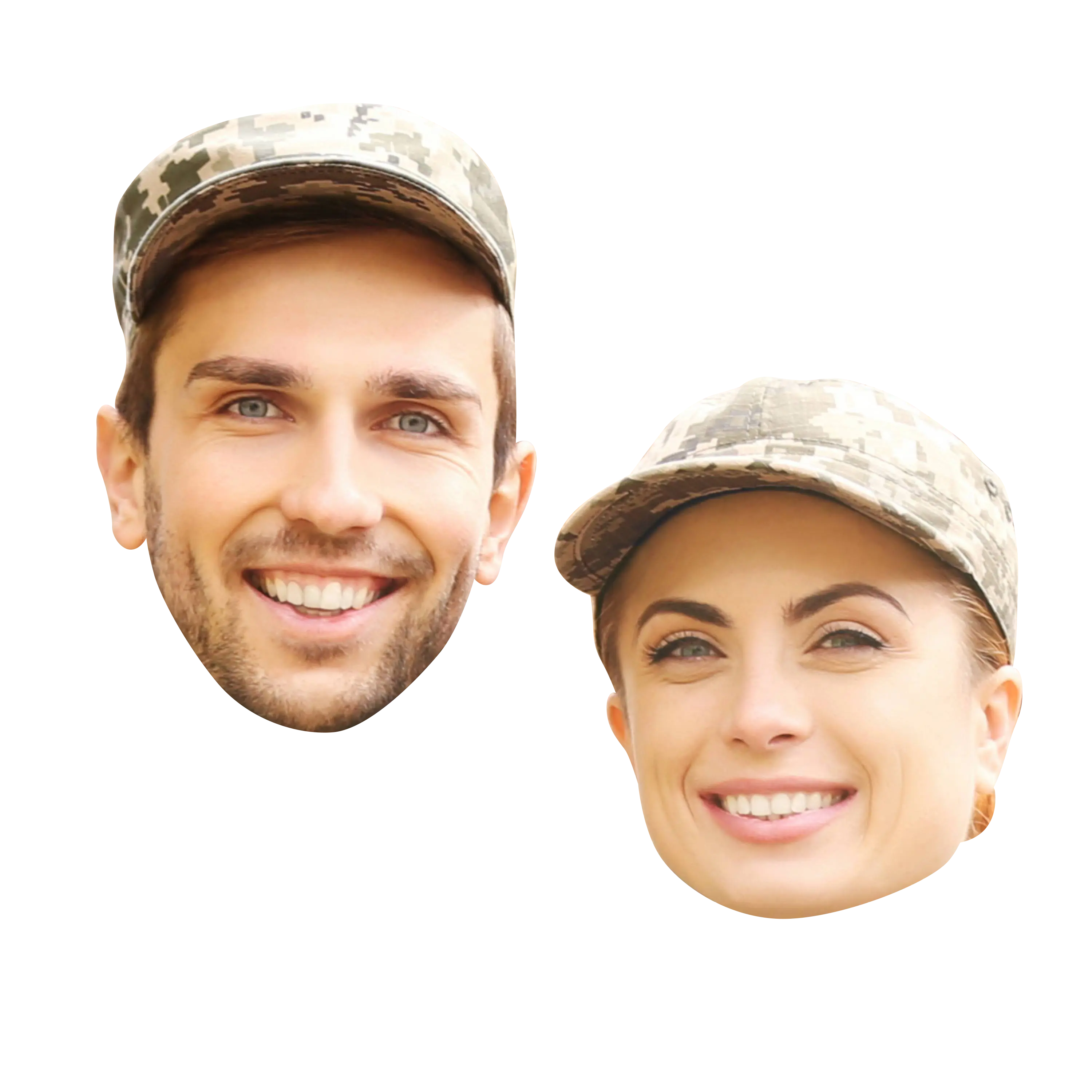 Best BIG Heads Military Woman Pride Cardboard Cutouts | Military Face On A Stick | make your custom cardboard cutouts