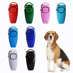 Portable 2-in-1 Clicker Whistle & Silent Dog Training Tool - Durable ABS Pet Behavior Corrector with Keychain, Indoor/Outdoor Use for Puppy Obedience Training