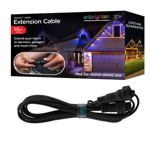 Enbrighten VIBE WiFi Eternity Eave Lights Extension Cable, 10ft. Black