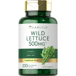 Carlyle Wild Lettuce Extract 500mg | 200 Capsules |  Non-GMO, Gluten Free Supplement