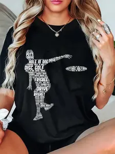 100% Cotton Cool Disc Golf Designs & Gift Ideas Disc Golf Frisbee Men T-Shirt Round Neck Short Sleeve T-Shirt Women's Men Graphic Tee