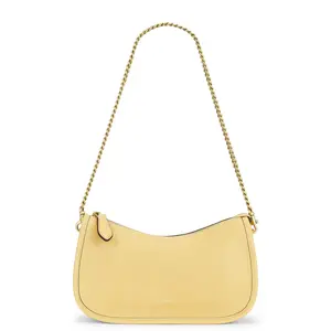 Coach Natural Grain Leather Waverly Shoulder Bag in Vanilla