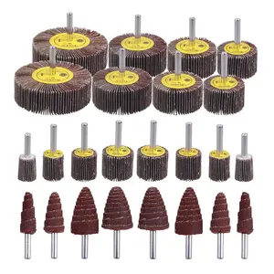 24 Pcs Abrasive Flap Wheel Sander Set,80 Grit Sanding Flap Wheel,1/4" Shank Flap Wheel Sander for Drill,Die Grinder Flap Wheel for Remove Rust,Hand Tools Kits,Tools & Hardware