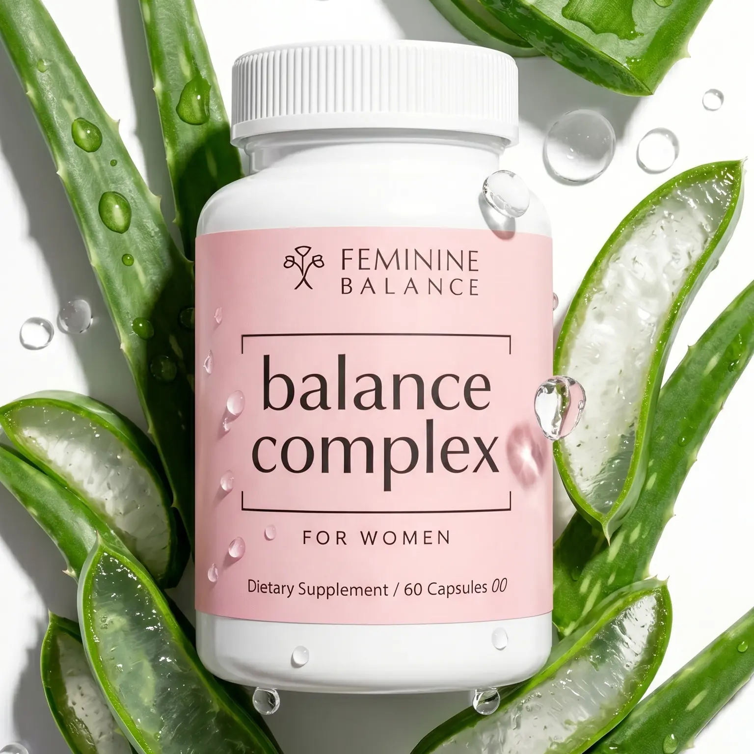 Balance Complex 17-in-1 Vaginal & Gut Probiotic Supplements for Women, 100B CFU, 5 Strains with Prebiotic, Cranberry, D-Mannose, 60 Capsules, 30-Day Supply, Vegan, Non-GMO, Natural Single Bottle